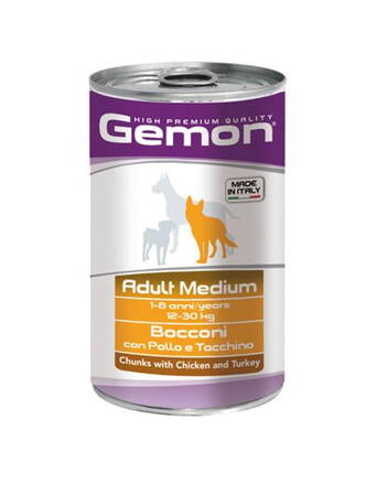 GEMON konzerva adult medium pre psy kura a morka 1250 g